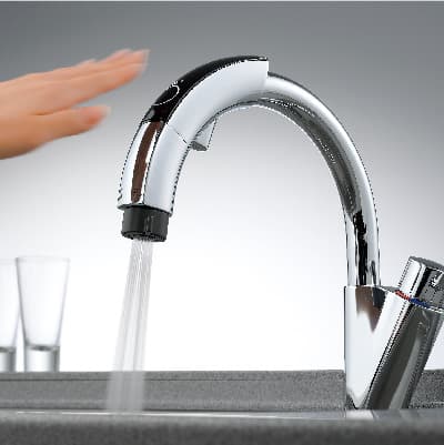 Launch of touchless faucet supplies water by sensor technology