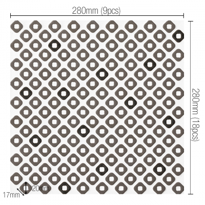 Dimension of sheet
Mounting : Back net